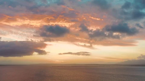 Beautiful panoramic sunset view of seaside. Inch beach, Ireland Stock Footage 104630270
