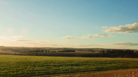 Beautiful panoramic timelapse of clouds sunset sky. Stock Footage 36144434