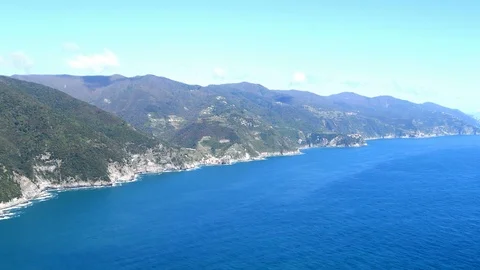 Beautiful panoramic view on the 5 Terre coast Stock Footage 107311094