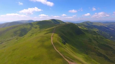Beautiful panoramic view of amazing mountains landscape. Aerial view Video stock 79072936