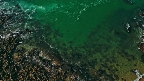 Beautiful panoramic view from drone to beautiful seacoast. Stock Footage 224711840