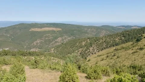 Beautiful panoramic view from high mountain top 스톡 동영상 345645176