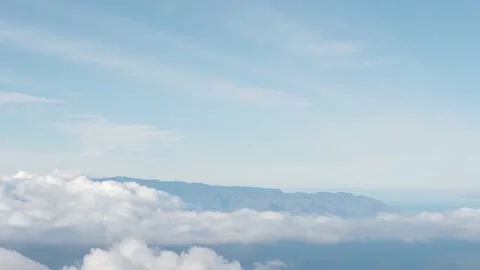 Beautiful panoramic view of the La Gomera Island in the clouds Stock Footage 169767414