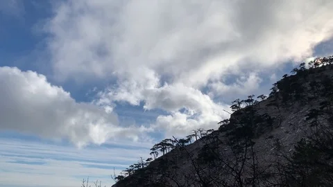 Beautiful panoramic view of Mount Ai-Petri. Stock Footage 122200536