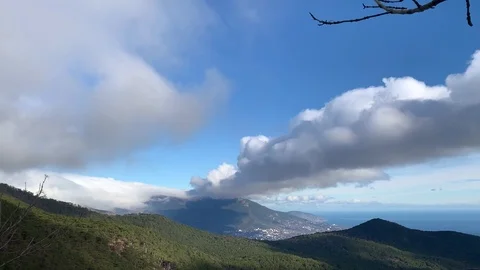 Beautiful panoramic view of Mount Ai-Petri. Stock Footage 122200548