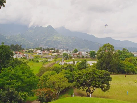 Beautiful panoramic view from the mountain. Costa Rica Stock Footage 83311156