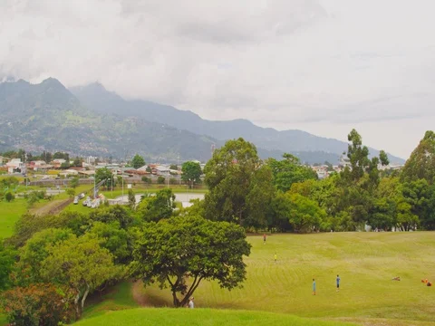 Beautiful panoramic view from the mountain. Costa Rica Stock Footage 83311747