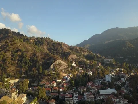 Beautiful panoramic view from mountain in Cyprus Stock Footage 84667970