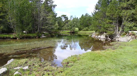 Beautiful panoramic view of a mountain landscape Stock Footage 34453437