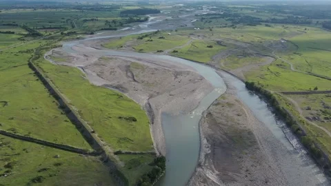 Beautiful panoramic view of the mountain river, landscape in Imereti, Georgia Stock Footage 151158498