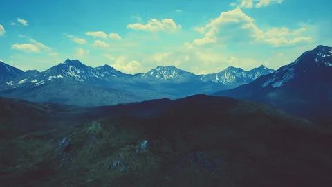 Beautiful panoramic view of the mountains Stock Illustration