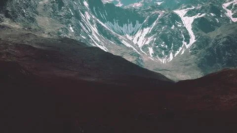 Beautiful panoramic view of the mountains Stock Illustration