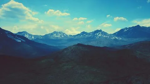 Beautiful panoramic view of the mountains Stock Illustration