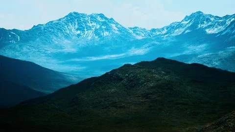 Beautiful panoramic view of the mountains Stock Illustration