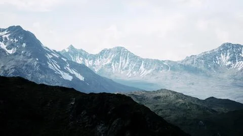 Beautiful panoramic view of the mountains Stock Illustration