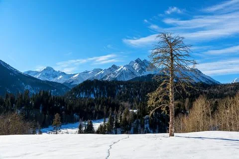 Beautiful panoramic view of the mountains Stock Photos