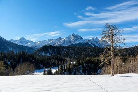 Beautiful panoramic view of the mountains Stock Photos