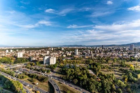 Beautiful panoramic view over Sofia cityscape , Bulgaria ,Europe Foto stock