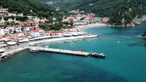 Beautiful panoramic view of Parga, Greece Stock Footage 112711327