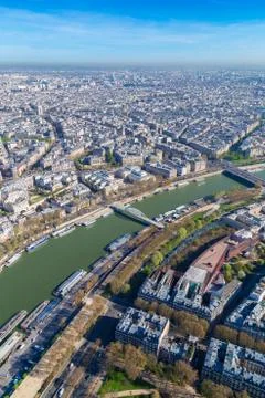 Beautiful panoramic view of Paris from the Eiffel Tower Foto stock