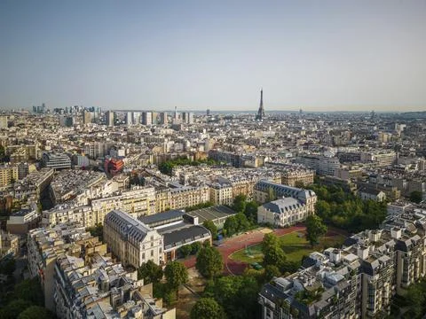 Beautiful panoramic view of Paris Stockfoto's