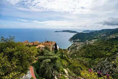 Beautiful panoramical view from Eze Stock Photos