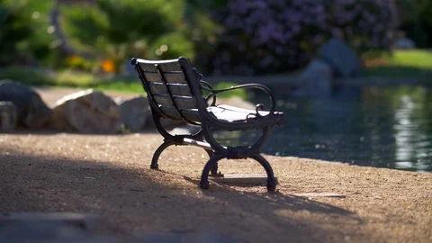 Beautiful park with bench 動画素材 95617762