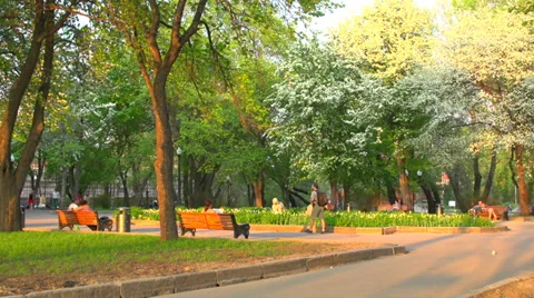 Beautiful Park Stock Footage 30836265