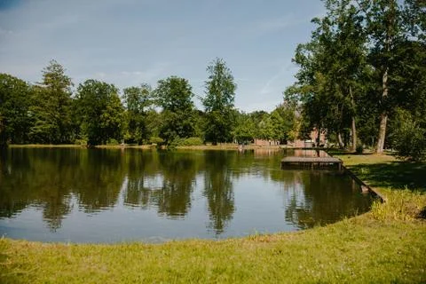 In a beautiful park pond Foto stock