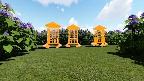 Beautiful Park Rest Zone Stock Footage 345974073