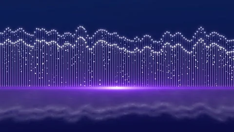 Beautiful particle rhythmic line waves Vidéo 301515508