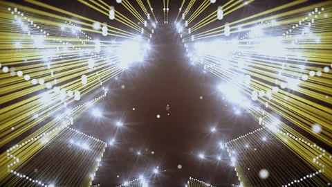 Beautiful Particles Background Flashing Awards Gold Lines Stock Footage 87007951