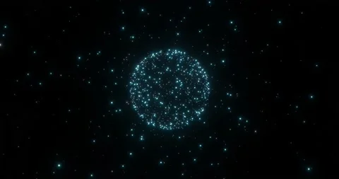 Beautiful particles explosion Stock Footage 237855792