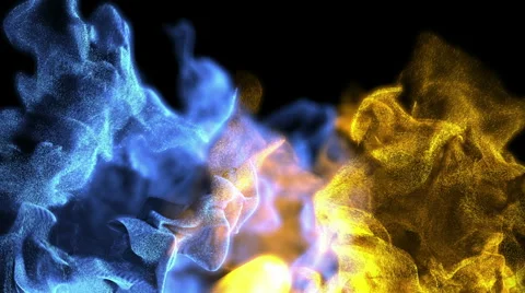 Beautiful Particles like the flame, 3D animation, looping Stock-Footage 65022620