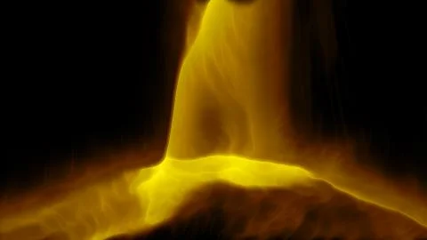 Beautiful particles fluids fall top down Stock Illustration