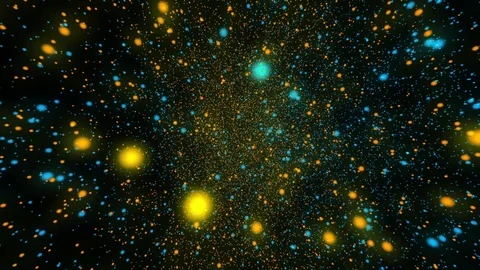 Beautiful particles motion effect Stock Footage 76722005