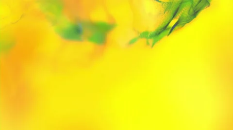 Beautiful particles on yellow background, 3D animation, looping Stockbeeldmateriaal 64999541