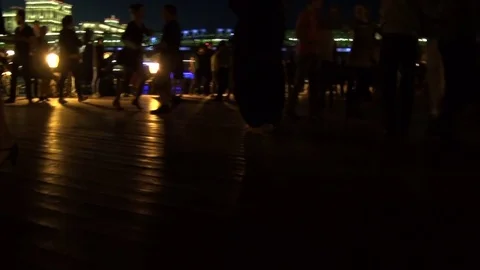 Beautiful passionate dancing on the background of the river Stock Footage 71818101