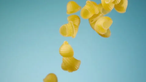 Beautiful pasta falling in slow motion Stock Footage 151040221