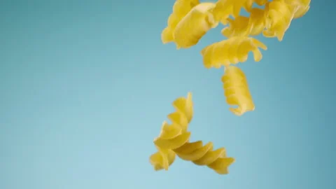 Beautiful pasta falling in slow motion Stock Footage 151040374