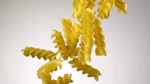 Beautiful pasta falling in slow motion Stock Footage 151041684