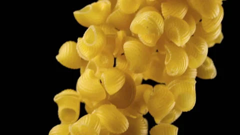 Beautiful pasta falling in slow motion Stock Footage 151108783