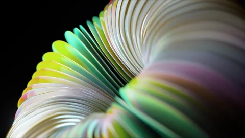 Beautiful pastel iridescent object with soft colors rotating in a seamless loop Stock Footage 321811238