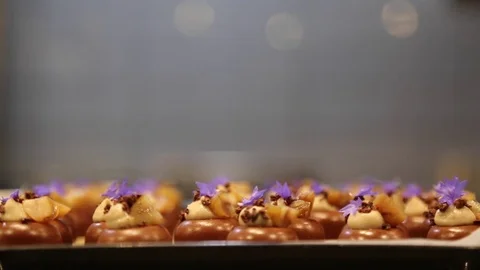 Beautiful pastry oven Stock Footage 70883535