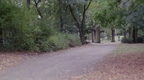 Beautiful Path in one of the Parks of Berlin Video stock 68195639