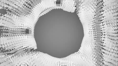 Beautiful pattern and an empty round space for a text. 3D illustration. Stockillustratie