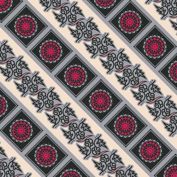 Beautiful pattern batik texture indonesia fabric Stock Illustration