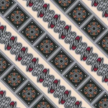 Beautiful pattern batik texture indonesia fashion Stock Illustration