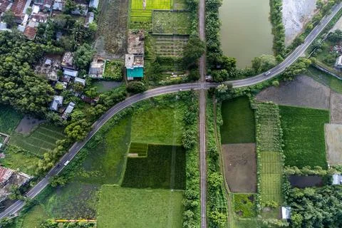 Beautiful pattern of crossing roads Stock Photos