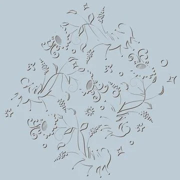 A beautiful pattern of elements reminiscent of ancient Russian patterns, deli Stock Photos